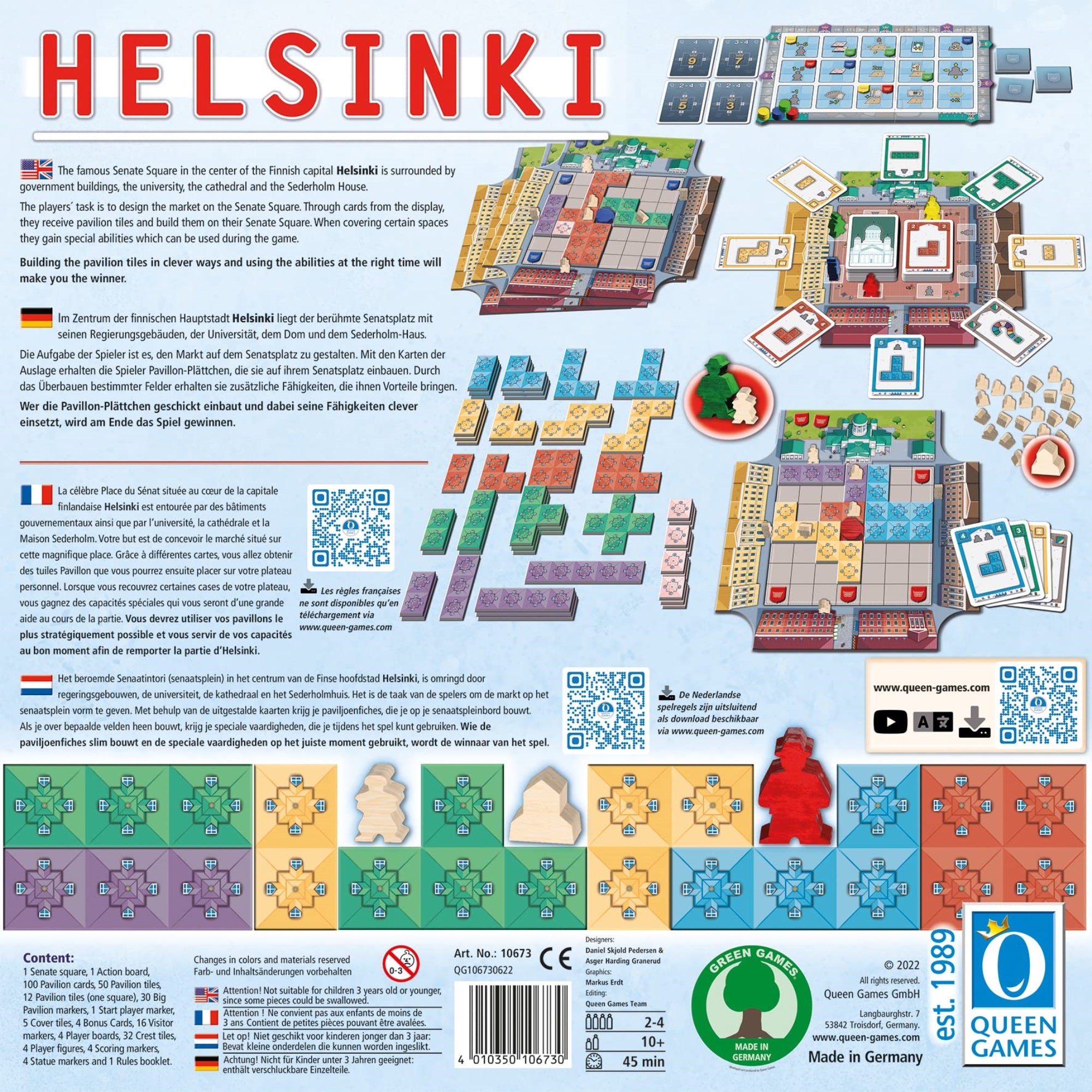Queen Games - 10673 Helsinki + Digital Rules Fr,Nl