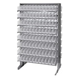 Pick Rack, Slopped, Double Sided, 24L X 36W X 60H, 800 Lbs. Capacity, (16) Shelves Configuration, Includes: (192) Qsb100 Clear B