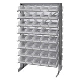 Pick Rack, Slopped, Double Sided, 24L X 36W X 60H, 800 Lbs. Capacity, (16) Shelves Configuration, Includes: (80) Qsb102 Clear Bi