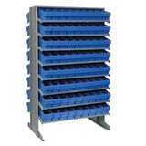 Pick Rack, Slopped, Double Sided, 24L X 36W X 60H, 800 Lbs. Capacity, (16) Shelves Configuration, Includes: (144) Qed501 Blue Bi