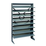 Pick Rack, Slopped, Single Sided, 12D X 36W X 60H, 400 Lbs. Capacity, Includes: (8) Shelves, Steel (Bins Not Included)