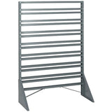 Rail Rack, Single Sided, 36L X 15W X 53H, 600 Lbs Load Capacity, Includes: (16) Rails, Multiple Bin Configurations Available (Bi