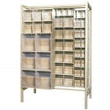 Free Standing Slider, 26D X 51-1/4W X 77H, 2000 Lbs Load Capacity, Made Of Though 14 Gauge Steel, Includes: (3) Qtb302, (8) Qtb3