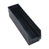 Economy Shelf Bin, Nesting, Conductive, 23-5/8W X 6-5/8D X 4H, (7) Divider Slots, Rear Hanglock, Molded-In Label Holder, Polypro