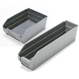 Economy Shelf Bin, Nesting, Conductive, 17-7/8W X 11-1/8D X 4H, (7) Divider Slots, Rear Hanglock, Molded-In Label Holder, Polypr