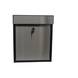 Woodlake Locking Mailbox, Black/Stainless Steel