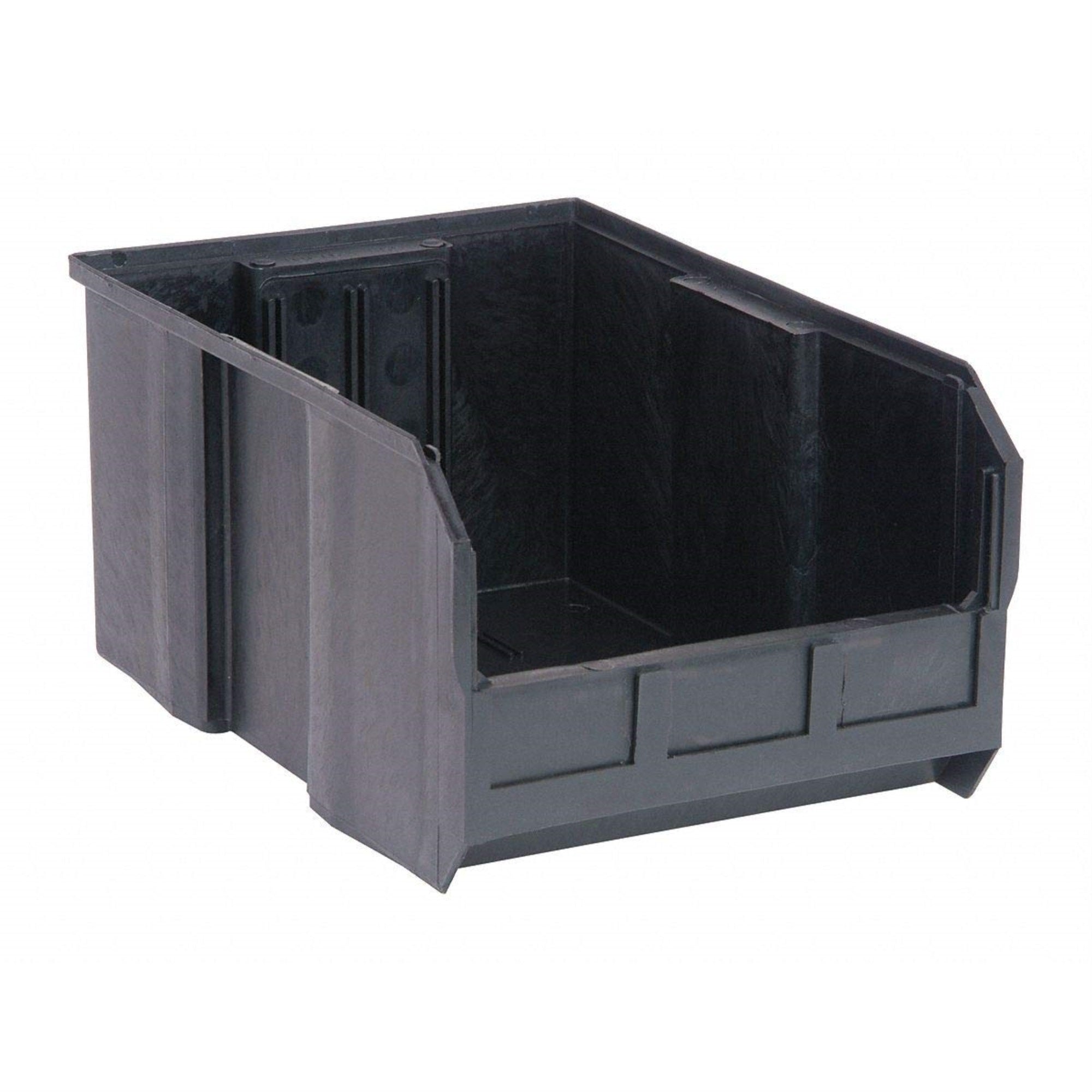 Bin, Stacking Or Hanging, 11W X 16D X 8H, Front/Back/Side Grips, Anti-Slide Lock, (3) Divider Slots, Rear Hanger, Molded-In Labe