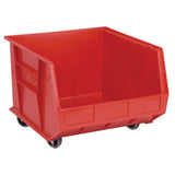 Bin, Stacking Or Hanging, 16-1/2W X 18D X 14H, Front/Back/Side Grips, Anti-Slide Lock, (3) Divider Slots, Rear Hanger, Molded-In