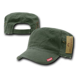 Adjustable Patrol Caps W/ Zipper, Olive
