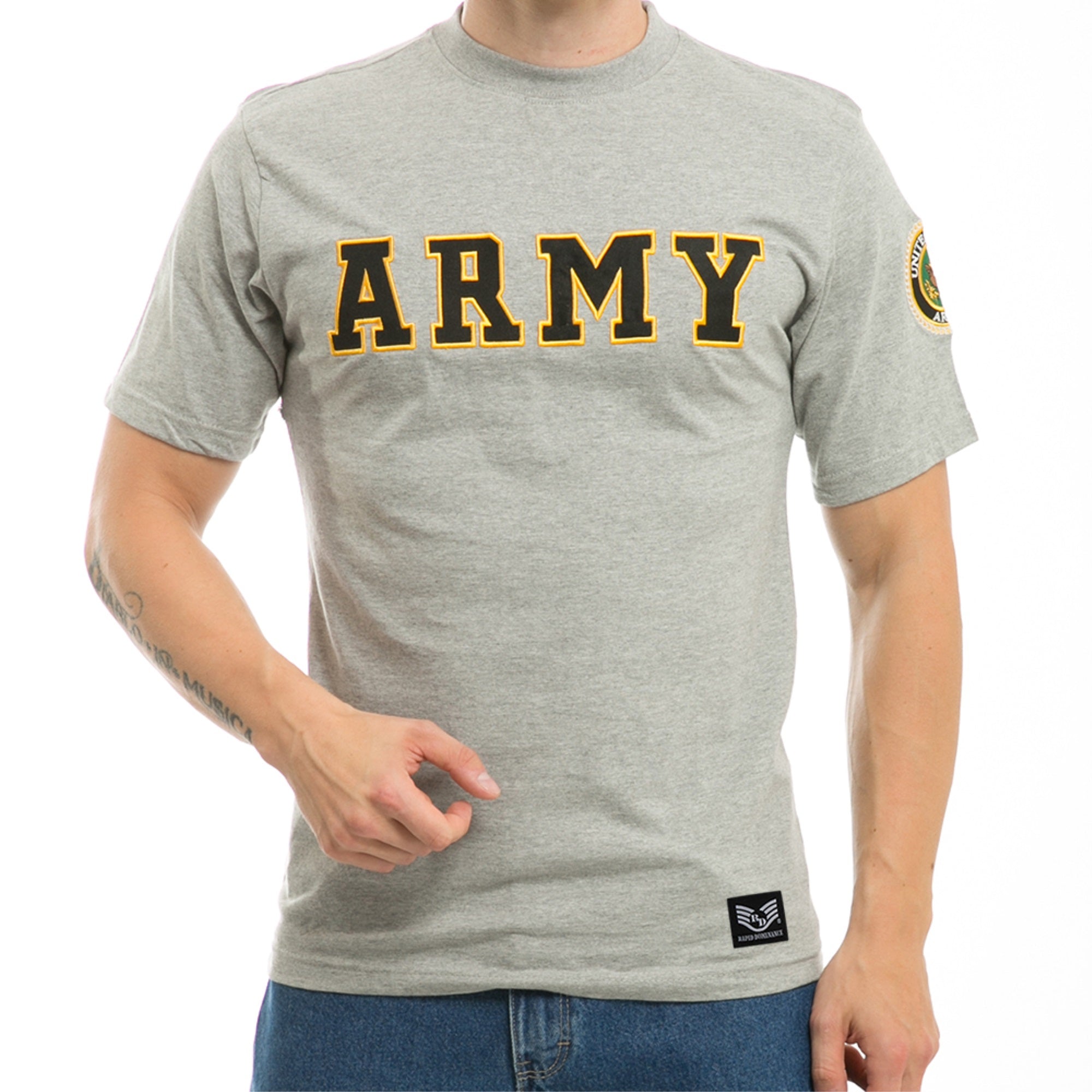 Applique Text T'S, Army, Grey, Xl