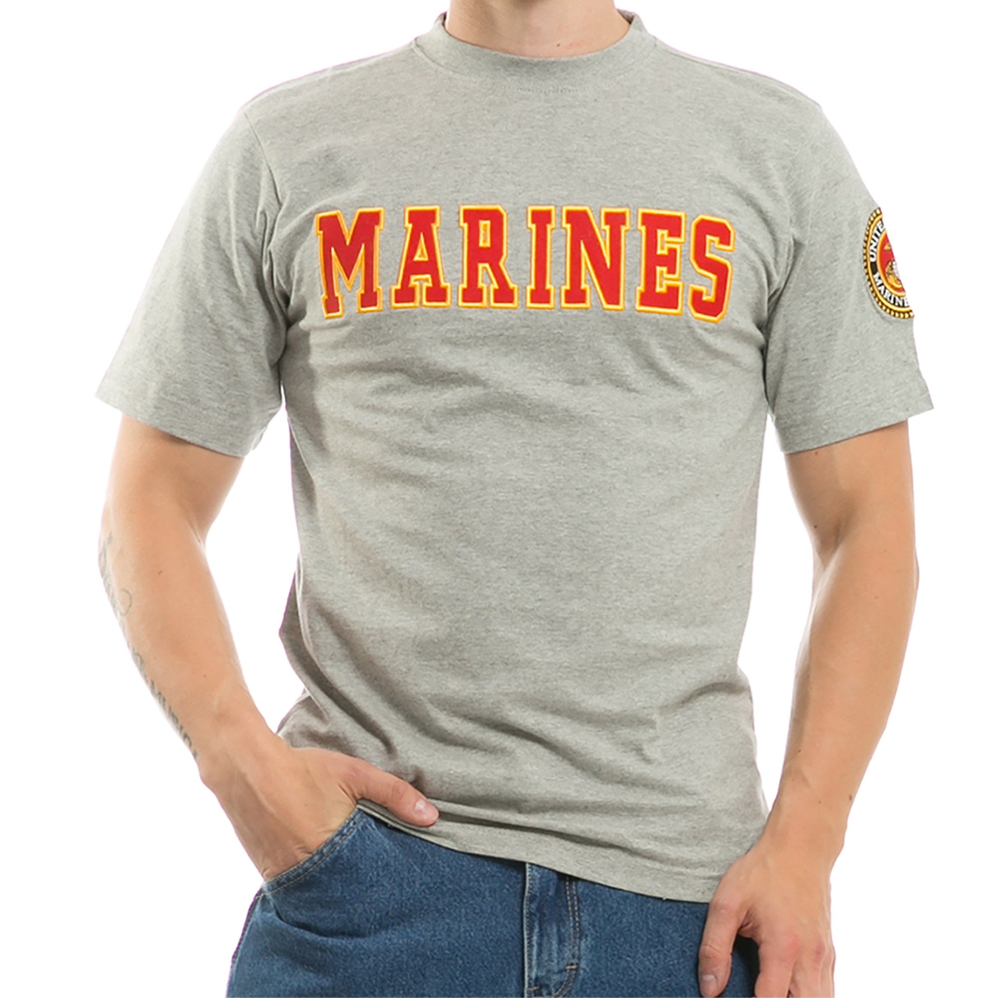 Applique Text T'S, Marines, Grey, Xl