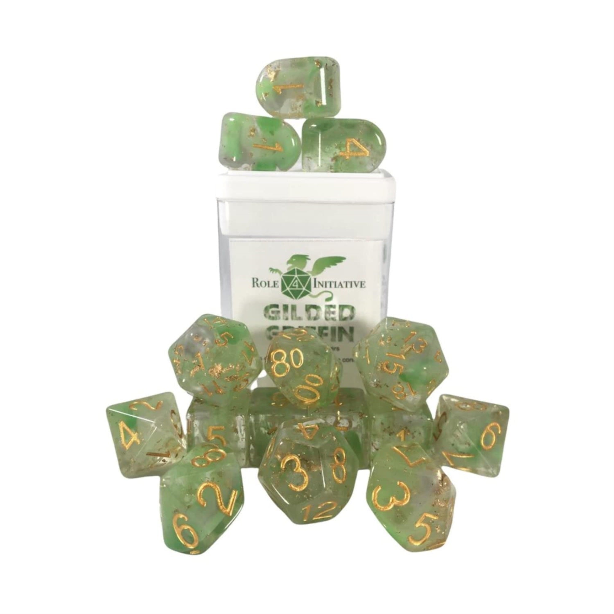 Role 4 Initiative Diffusion Poly Set - Gilded Griffin W/Numbers (15)