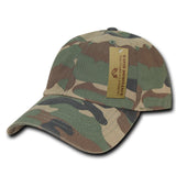 Camo Polo Caps, Woodland Camo