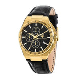 Maserati Velocita Chronograph Leather Strap Black Dial Quartz R8871653001 100M MenS Watch