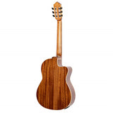 Performer Series Left-Handed Solid Top Thinline Crossover Acoustic-Electric Nylon Classical Guitar With Bag