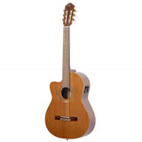 Performer Series Left-Handed Solid Top Medium Neck Acoustic-Electric Nylon Classical Guitar With Bag