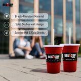 Reusable Party Cups & Lids w/ Straws – 24oz