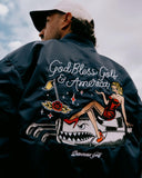 God Bless America Bomber Jacket - Navy