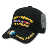Deluxe Milit. Caps, Iraqifree.Vet, Black