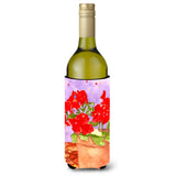 Flower - Geranium Wine Bottle Beverage Insulator Beverage Insulator Hugger