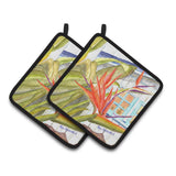 Caroline'S Treasures Flower - Bird Of Paradise Pair Of Pot Holders Rdr2005Pthd, 7.5Hx7.5W, Multicolor