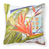 Caroline'S Treasures Rdr2005Pw1414 Flower Bird Of Paradise Canvas Fabric Decorative Pillow, Large, Multicolor