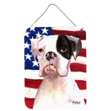 Caroline'S Treasures Cooper Usa American Flag Boxer Aluminium Metal Wall Or Door Hanging Prints, 16 X 12