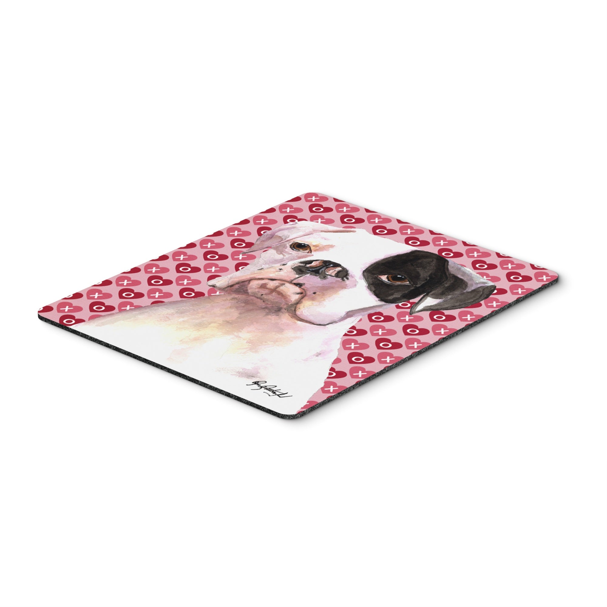 Caroline'S Treasures Cooper Love & Hearts Boxer Mouse Pad/Hot Pad/Trivet (Rdr3006Mp)
