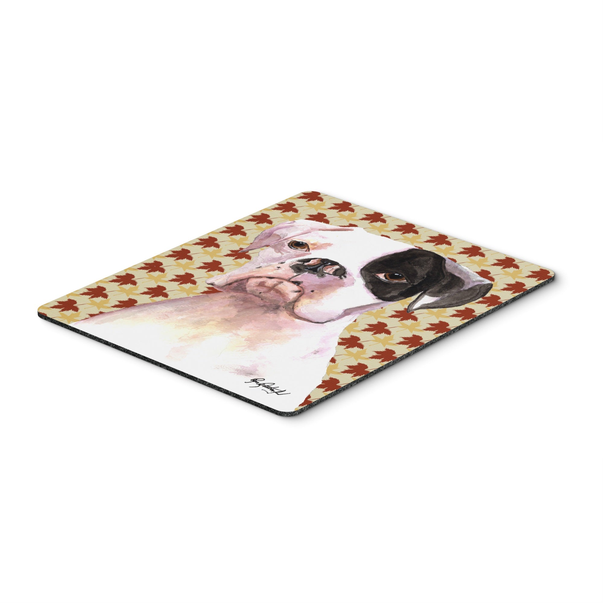 Caroline'S Treasures Cooper Fall Leaves Boxer Mouse Pad/Hot Pad/Trivet (Rdr3007Mp)