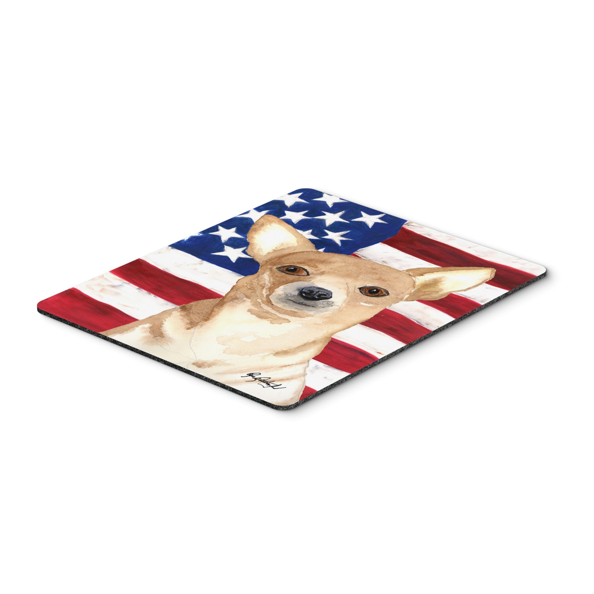 Caroline'S Treasures Usa American Flag Chihuahua Mouse Pad/Hot Pad/Trivet (Rdr3009Mp)