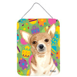 Caroline'S Treasures Eggravaganza Chihuahua Easter Aluminium Metal Wall Or Door Hanging Prints, 16 X 12