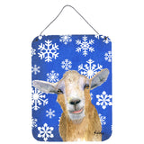Caroline'S Treasures Winter Snowflakes Goat Winter Aluminium Metal Wall Or Door Hanging Prints, 16 X 12