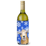 Winter Snowflakes Goat Winter Wine Bottle Beverage Insulator Beverage Insulator Hugger Rdr3023Literk