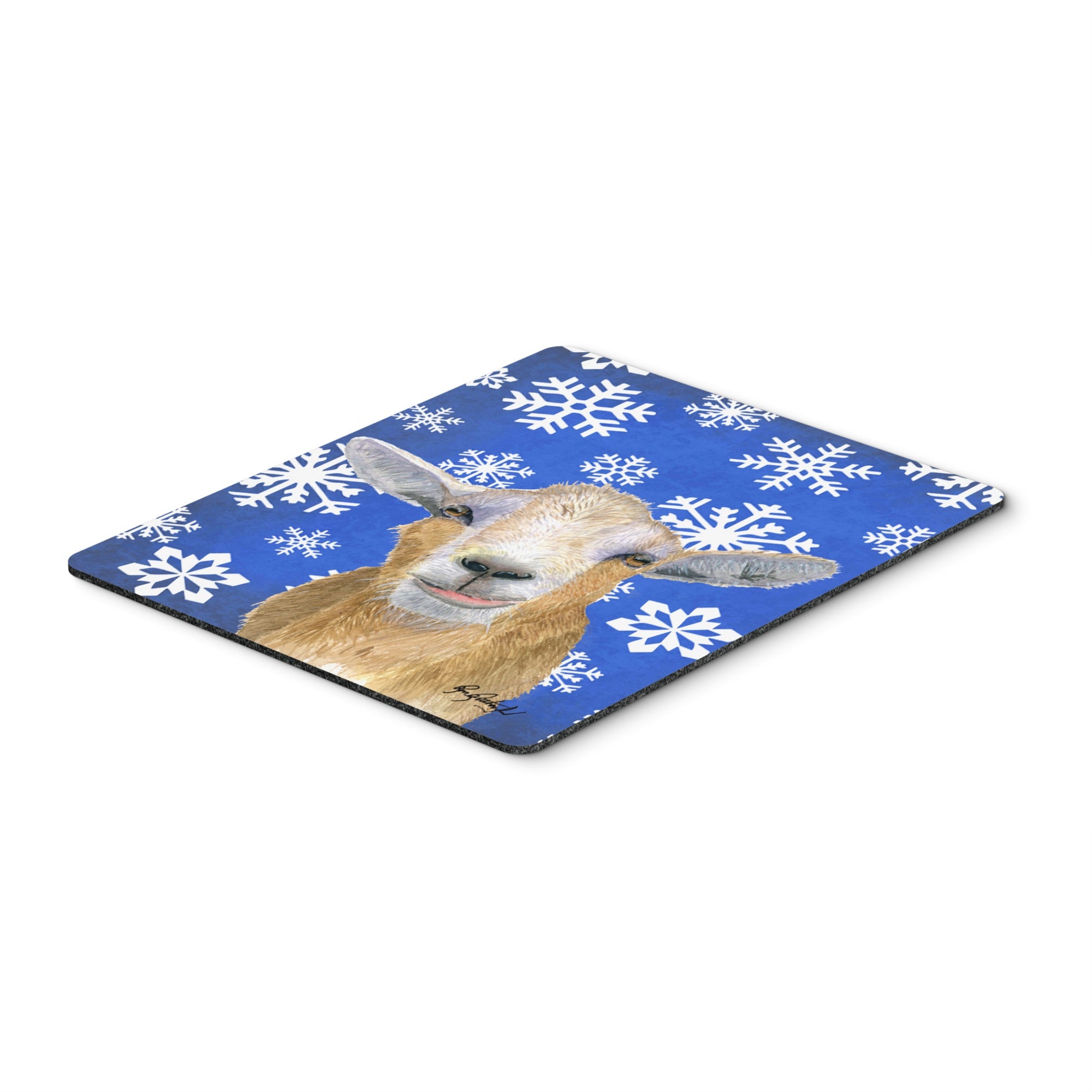 Caroline'S Treasures Winter Snowflakes Goat Winter Mouse Pad/Hot Pad/Trivet (Rdr3023Mp)