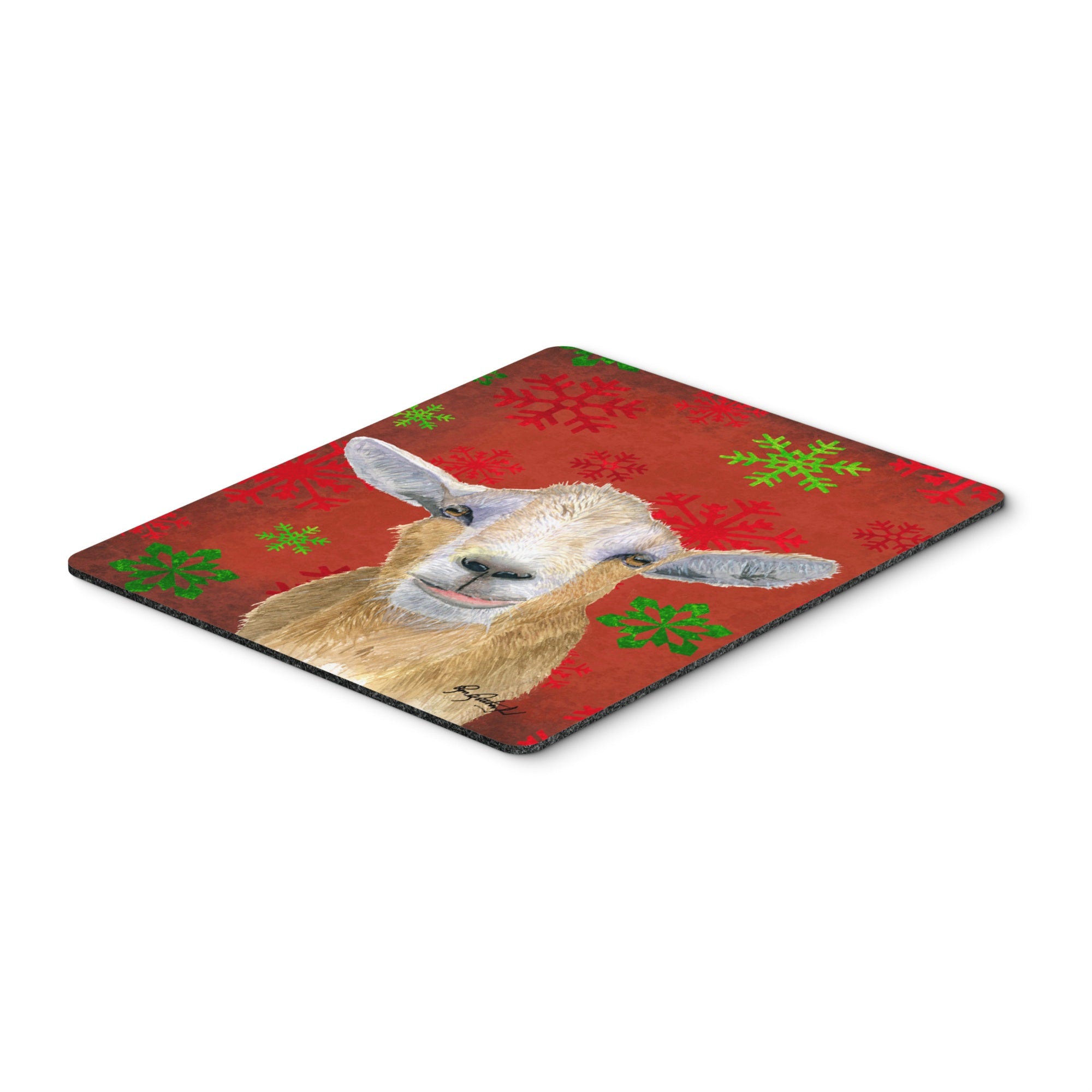 Caroline'S Treasures Red Snowflakes Goat Christmas Mouse Pad/Hot Pad/Trivet (Rdr3024Mp)