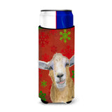 Red Snowflakes Goat Christmas Ultra Beverage Insulators For Slim Cans Rdr3024Muk