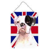 Caroline'S Treasures Boxer Cooper With English Union Jack British Flag Wall Or Door Hanging Prints, 16 X 12
