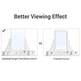 Vasagle - Juego De Tocador De Maquillaje Con Espejo Grande Sin Marco, Juego De Tocador Para Dormitorio, Bao, 5 Cajones Y 1 Caja