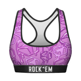 Women's Sports Bra - Hex Drip (Lilac)