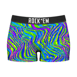 Women's Boy Shorts - Neon Wave