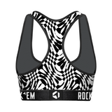 Women's Sports Bra - Wavy Checkers