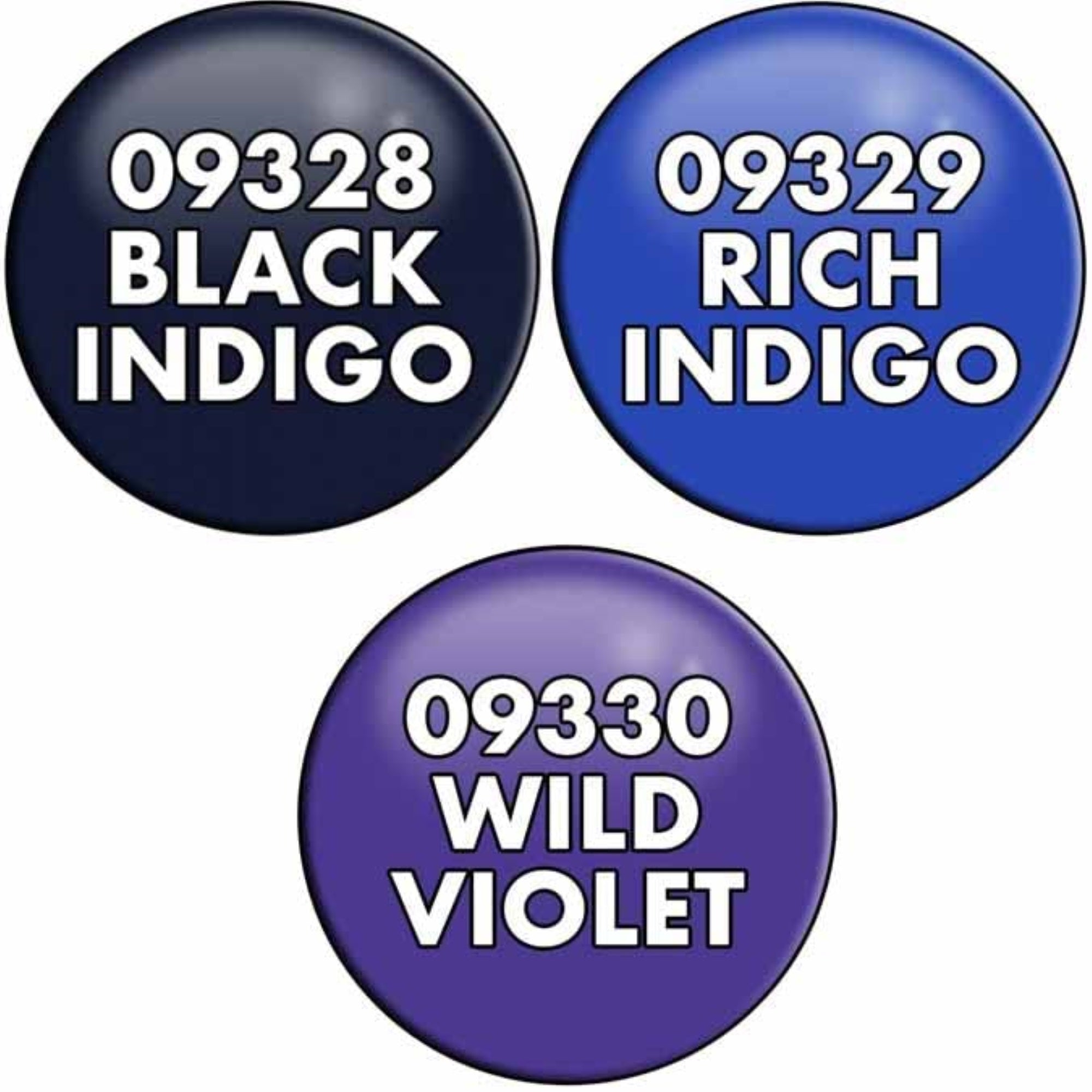 Reaper Indigos Triad Acrylic Master Series Hobby Paint Dropper Bottles Miniatures