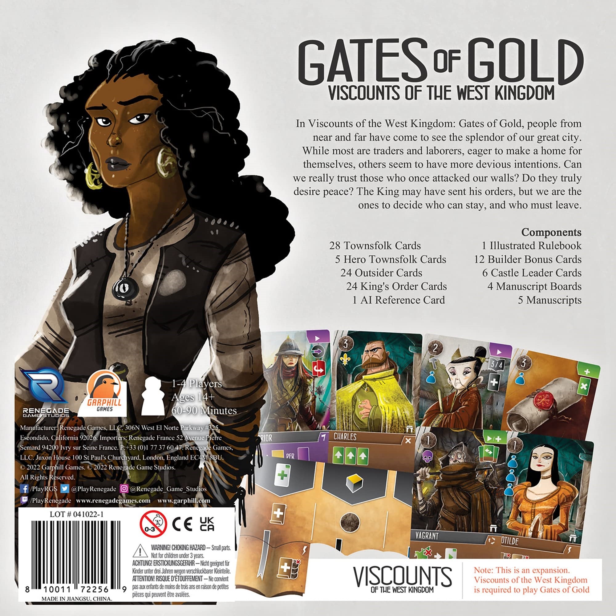 Renegade Game Studios Viscounts Of The West Kingdom: Gates Of Gold Expansion - Strategy Board Game, Ages 14+