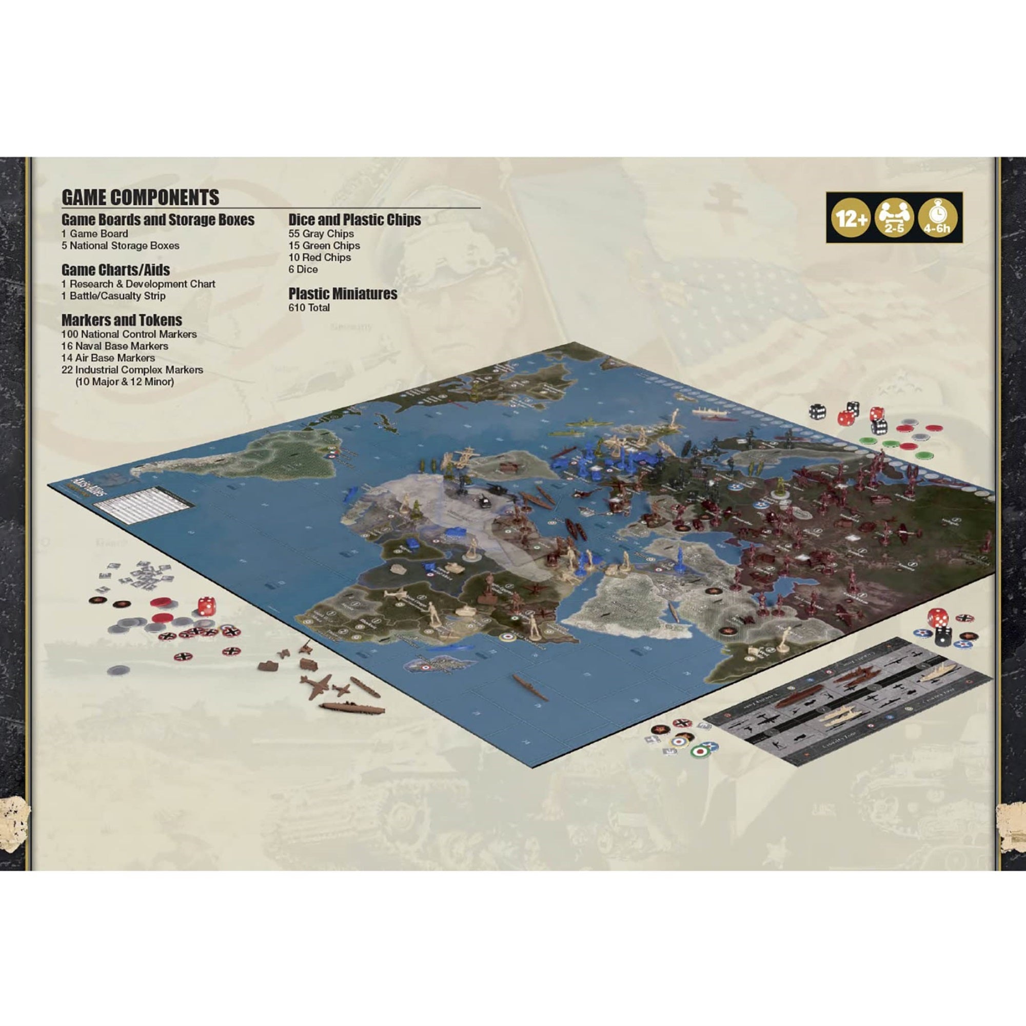 Renegade Game Studios Axis & Allies: 1940 Europe Second Edition -Wwii War Miniatures Strategy Board Game, Renegade, Age 12+, 2-5
