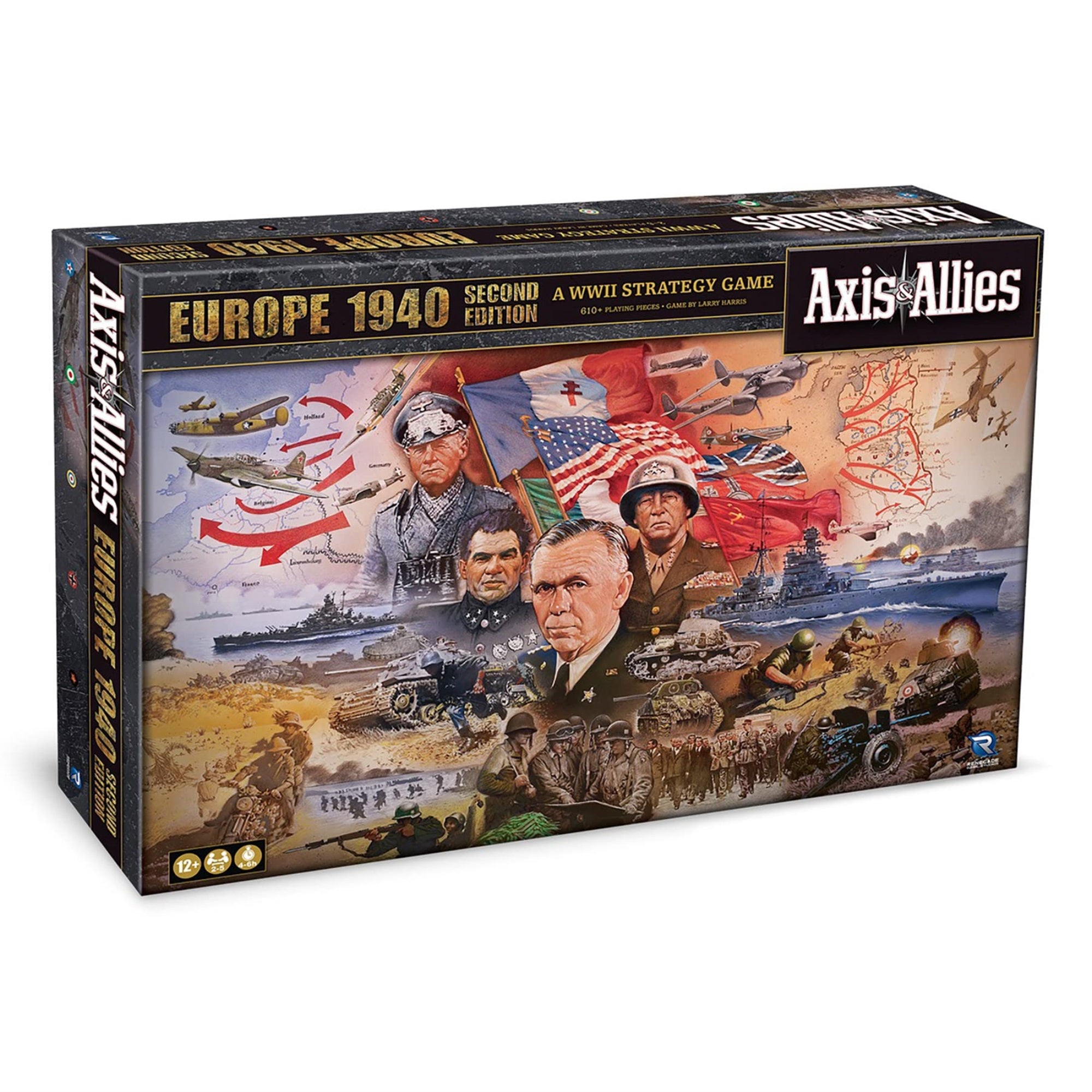 Renegade Game Studios Axis & Allies: 1940 Europe Second Edition -Wwii War Miniatures Strategy Board Game, Renegade, Age 12+, 2-5
