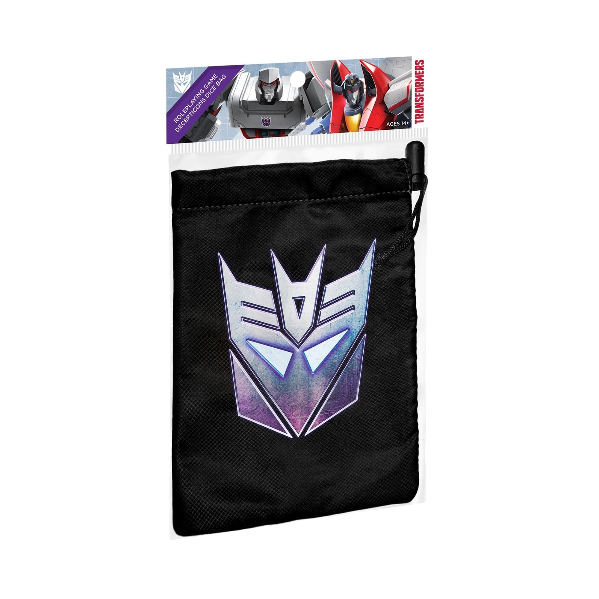 Renegade Game Studios: Transformers Rpg Decepticon Dice Bag - Roleplaying Game Accessory, Locking Drawstring Double-Lined Fabr