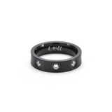 RG808B B.Tiff Matte Black 8-Stone Pave Ring