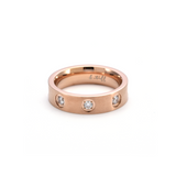 RG808RG B.Tiff Rose Gold 8-Stone Pave Ring