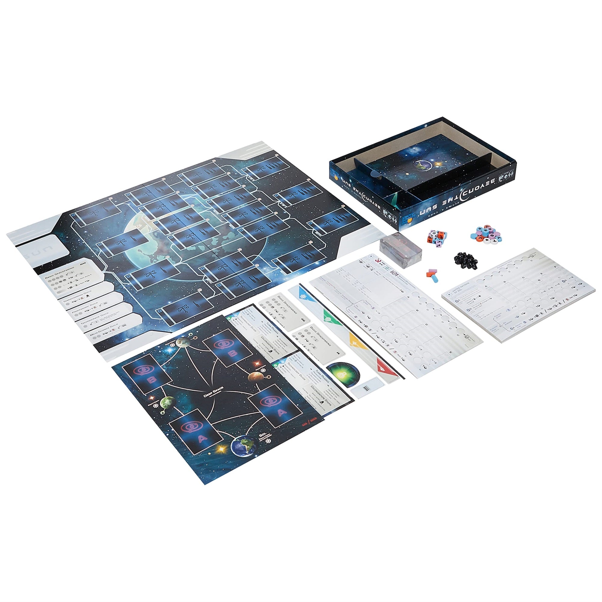 Rio Grande Games: Beyond The Sun, Strategy Board Game, Base Game, 2 To 4 Players, 90 To 120 Minute Play Time, For Ages 14 And Up