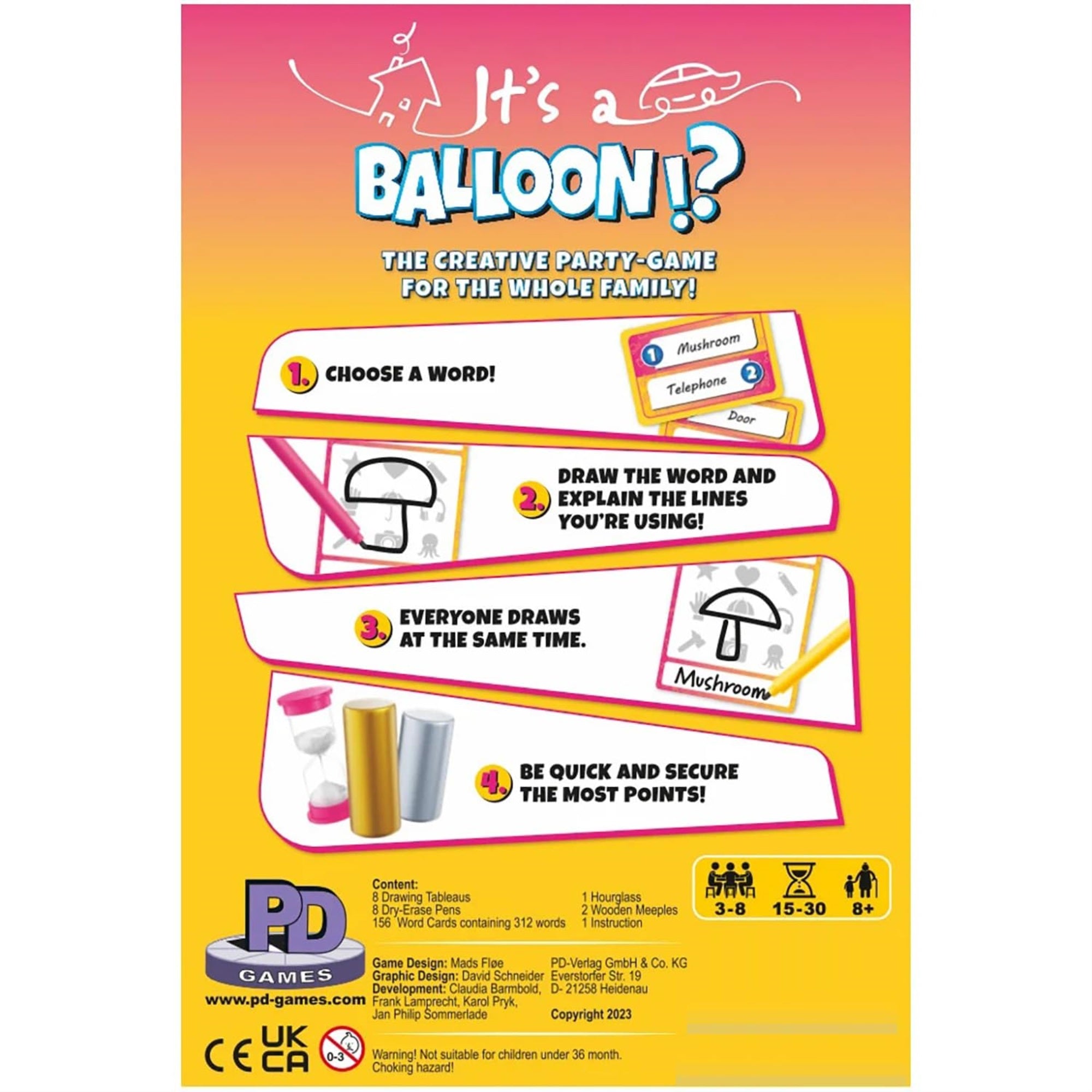 Rio Grande Games: It'S A Balloon - Word Guessing Drawing Game, Hilarious Party Game, Interactive Family Game, Ages 8+, 3-8 Playe